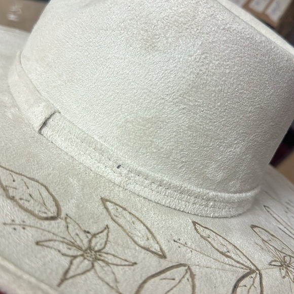 Western Fedora women’s tan with burned designs main image 9